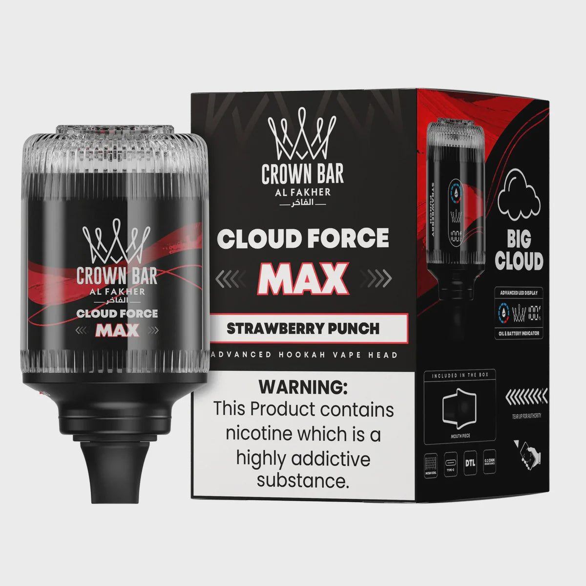 AL FAKHER CROWN BAR CLOUD FORCE MAX STRAWBERRY PUNCH