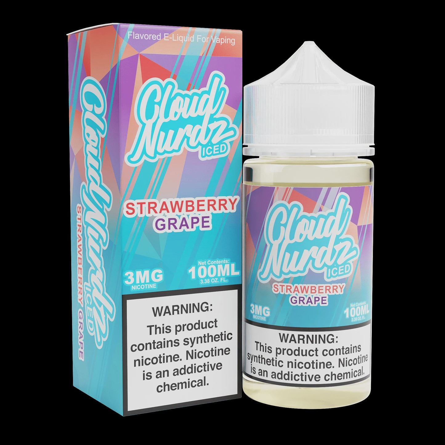CLOUD NURDZ ICED STRAWBERRY GRAPE 3MG/100ML
