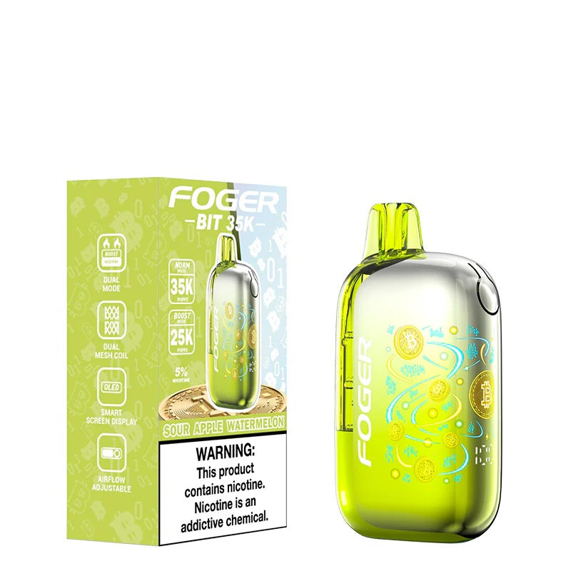 FOGER SOUR APPLE WATERMELON 25K/35 Double Apple Smoke Shop FOGER SOUR APPLE WATERMELON 25K/35 Double Apple Smoke Shop