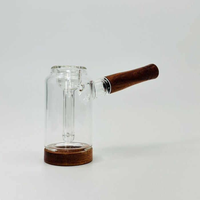 HIPSTER 6" WOOD AND GLASS BUBBLER (PP007)