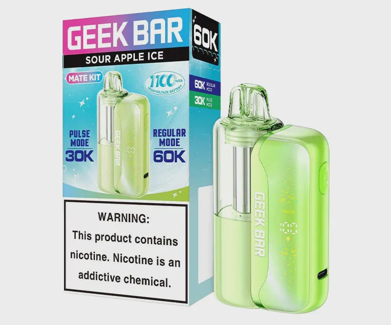 GEEK BAR REFILLABLE MAKE IT 60K SOUR APPLE ICE