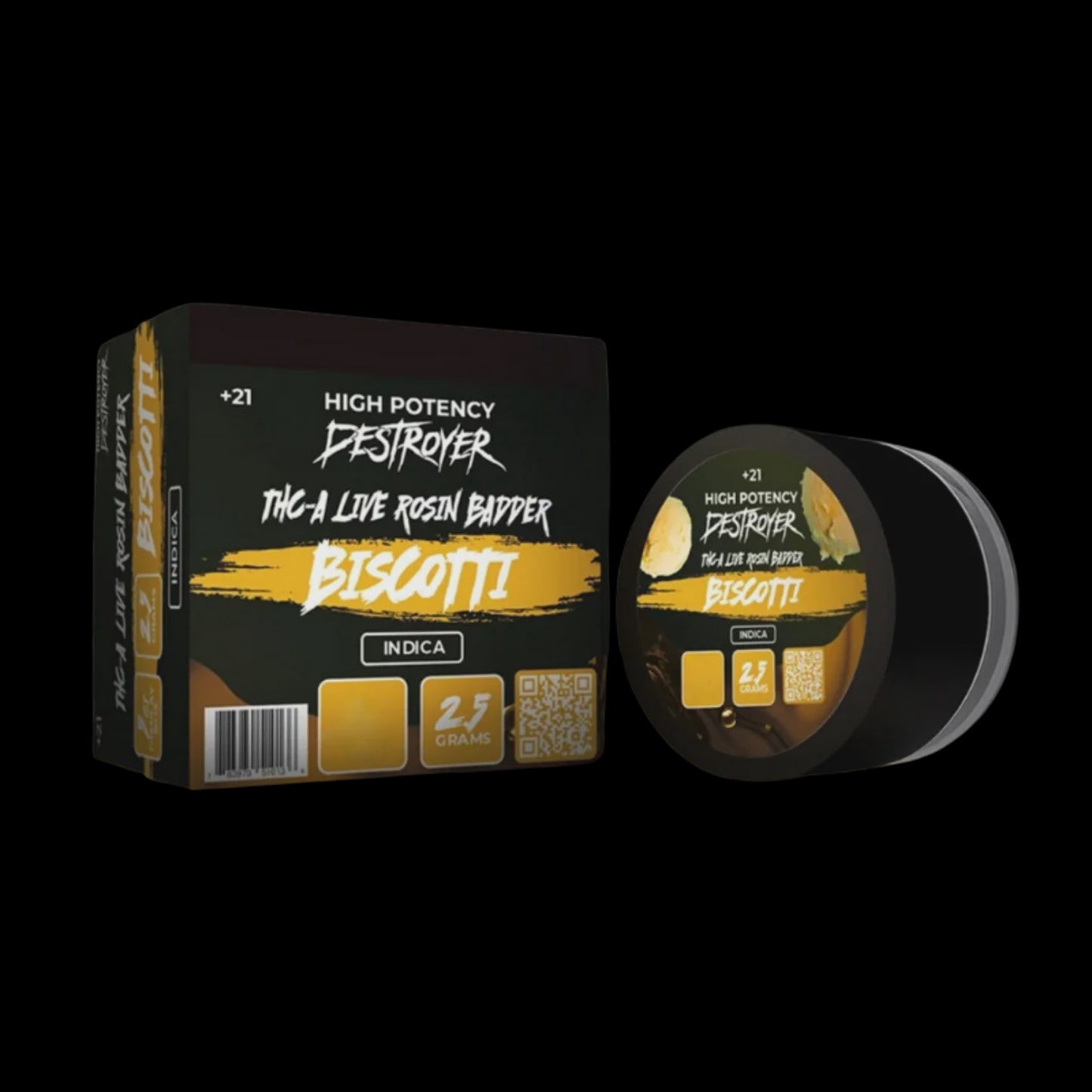 DESTROYER THC-A LIVE ROSIN BADDER BISCOTTI INDICA