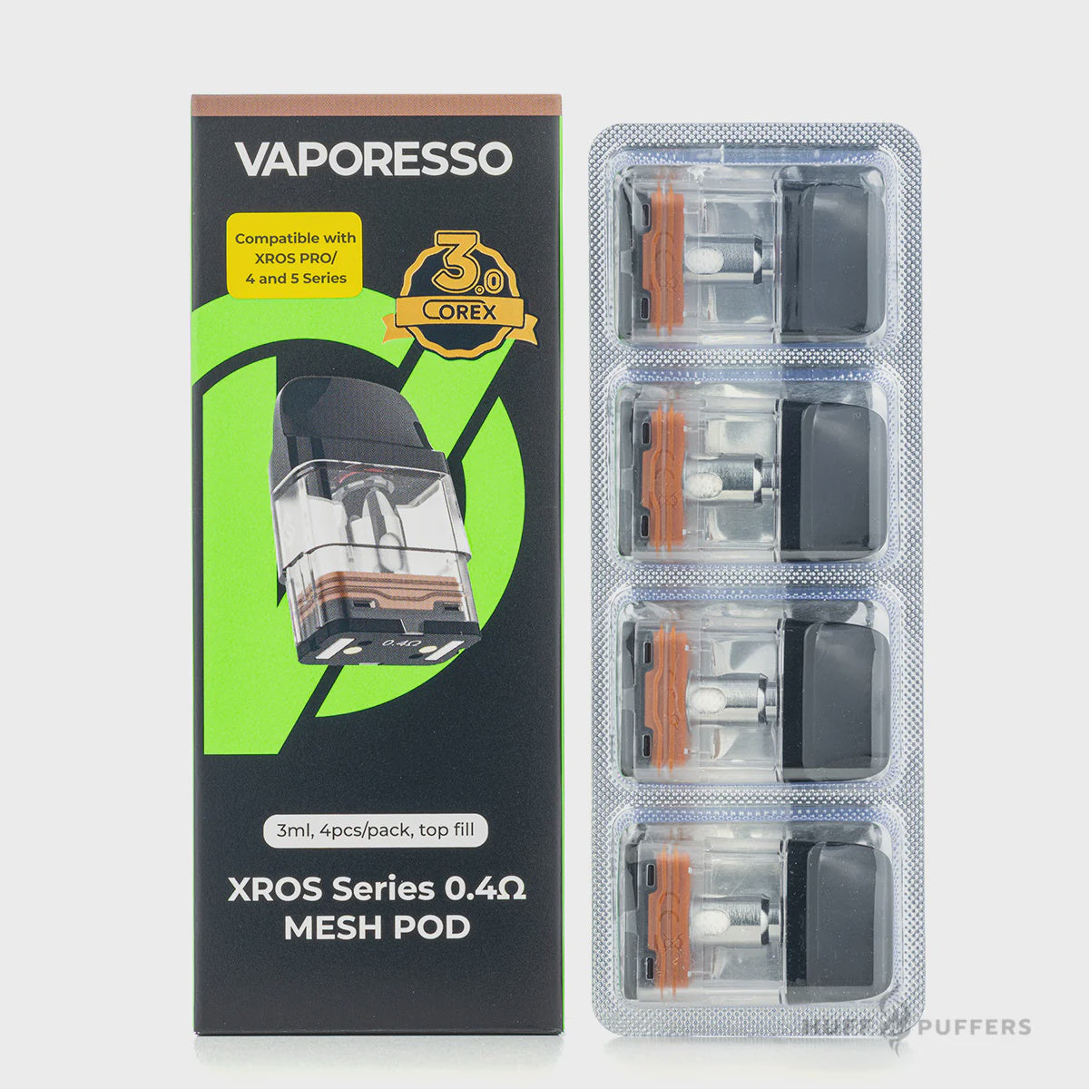 VAPORESSO XROS Series Mesh POD 2ml TOP FILL 4/Pk 1.2 ohm COREX 3.0