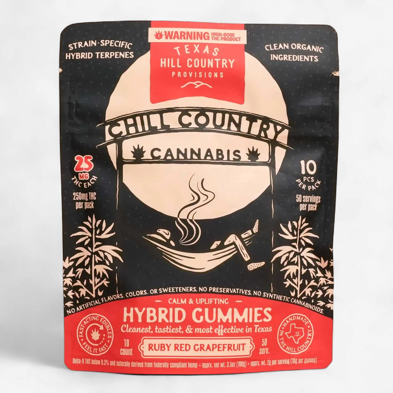 CHILL COUNTRY 25MG GUMMIES 10CT  GRAPEFRUIT