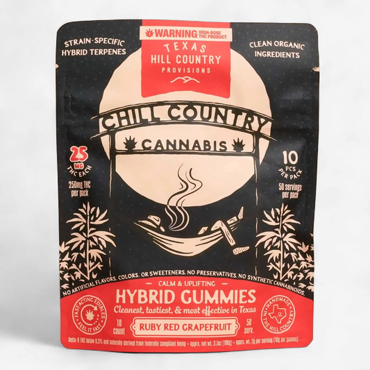 CHILL COUNTRY 25MG GUMMIES 10CT  GRAPEFRUIT