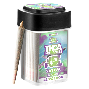 Hemp Living – Kief-Infused 1g THCA Pre-rolls – Jet Fuel – 50ct BULK Jar