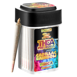 Hemp Living – Kief-Infused 1g THCA Pre-rolls – Cadillac Rainbow – 50ct BULK