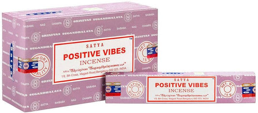 SATYA POSITIVE VIBES INCENSE 15g  WHITE SAGE/PATCHOULI