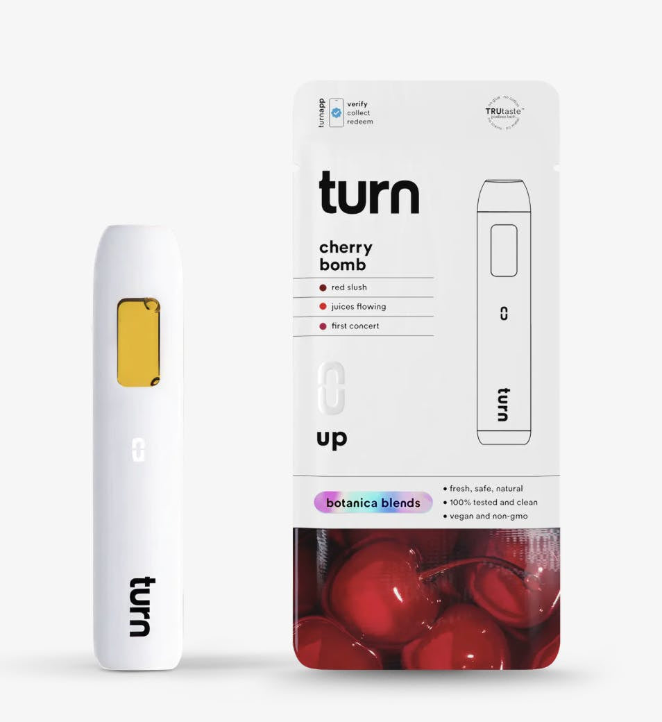 TURN BOTANICAL BLENDS THC-P 2G DISPOSABLE 5CT/BOX | CHERRY BOMB (S)