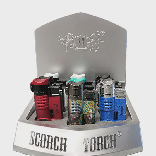 SCORCH TORCH 3T CIGAR LIGHTER, PUNCHER & HOLDER 9/DISPLAY 61782
