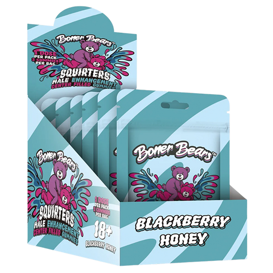 BONER BEARS Squirters MALE ENHANCEMENT Gummies 2/Pk BLACKBERRY HONEY