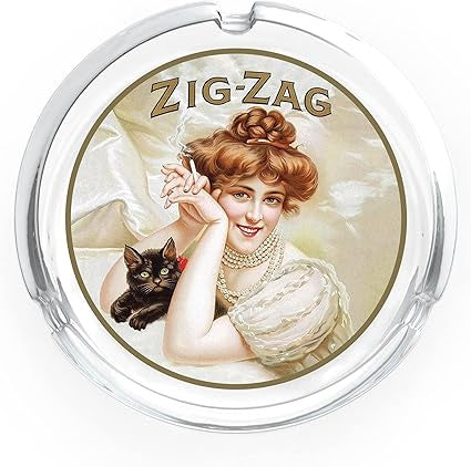 ZIG ZAG HANDCRAFTED GLASS ASHTRAY - CLASSIC ZIG ZAG DESIGN