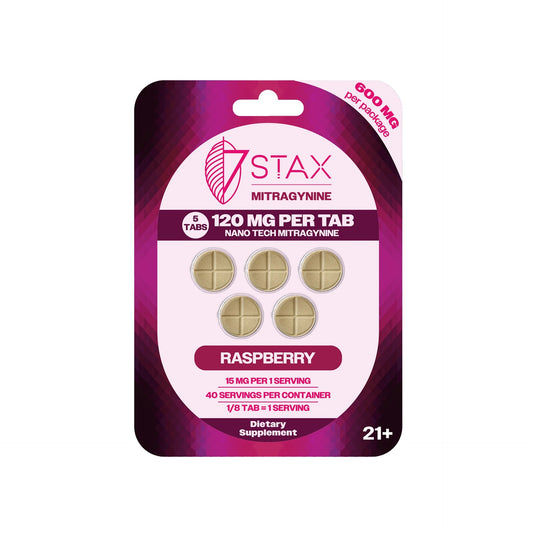 7 STAX RASPBERRY 5 CT 120 MG PER TAB