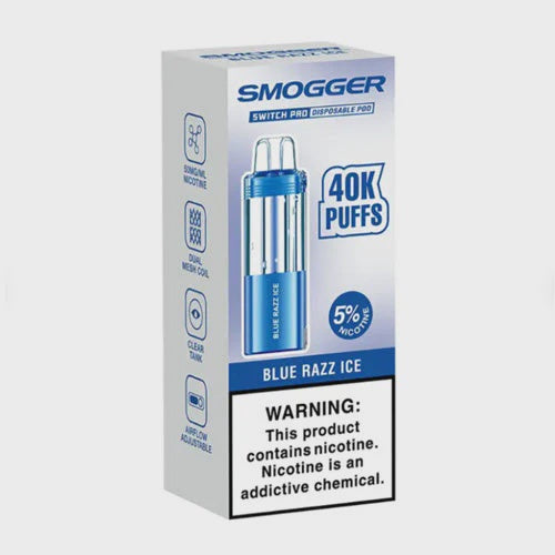 SMOGGER 40K REFILL PODS BLUE RAZZ ICE