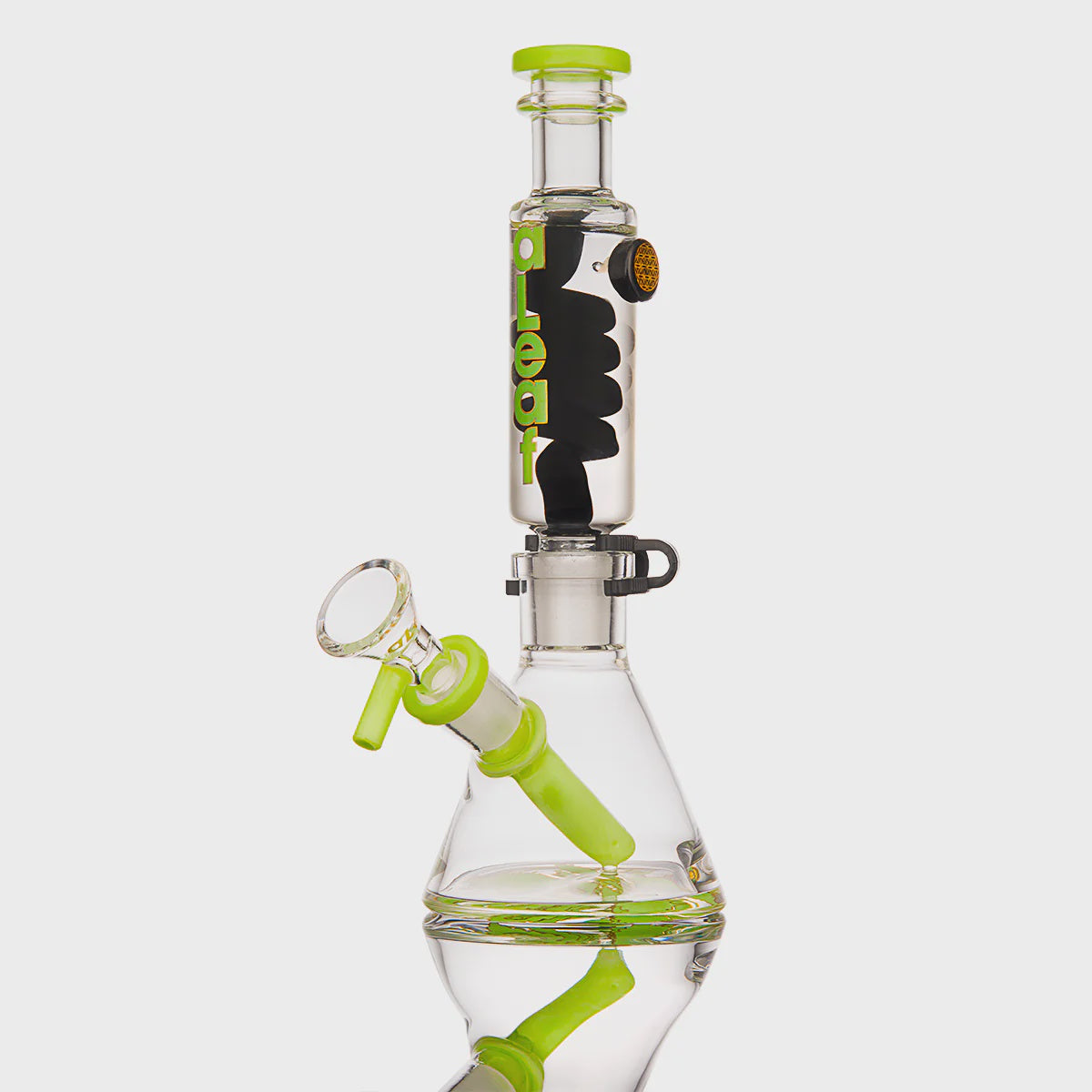 ALEAF WATERPIPE 8" 2PC GLYCERIN SWIRL AL1036/AL6133 MILK GREEN
