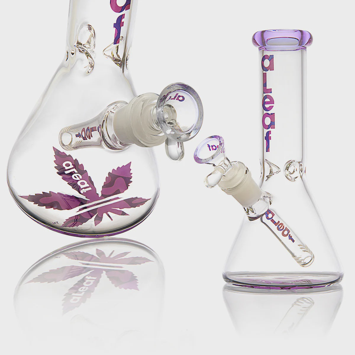 ALEAF WATERPIPE 8" ABSTRACT BEAKER "CALI" AL8000-8"