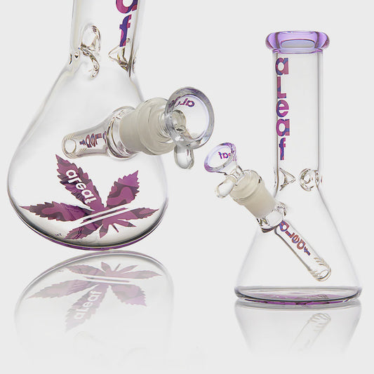 ALEAF WATERPIPE 8" ABSTRACT BEAKER "CALI" AL8000-8"