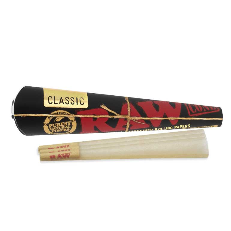 RAW BLACK CLASSIC 1 1/4 CONES 3 PACK
