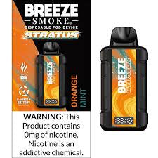 BREEZE STRATUS 0% NIC 15K PUFF DISPOSABLE 5CT/BOX | ORANGE