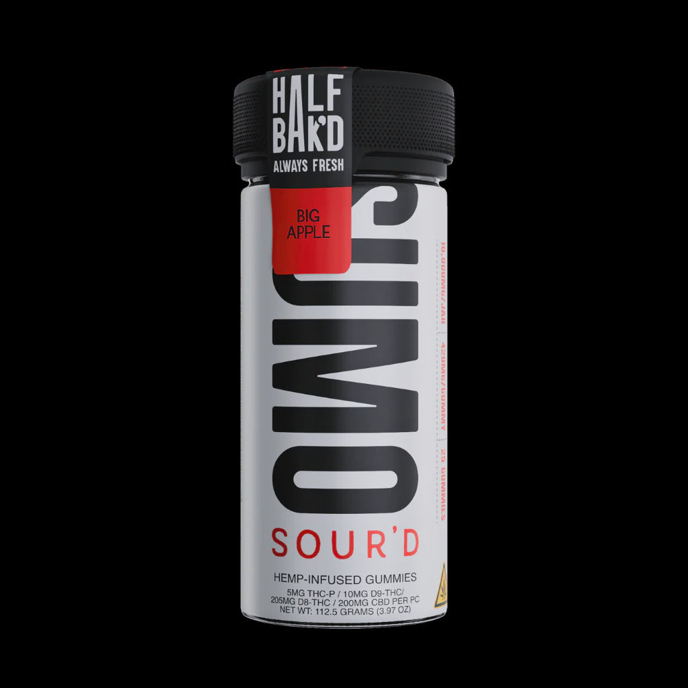 Half Bak'd Sumo Sour'd Gummies Jar, 10000mg  Big Apple