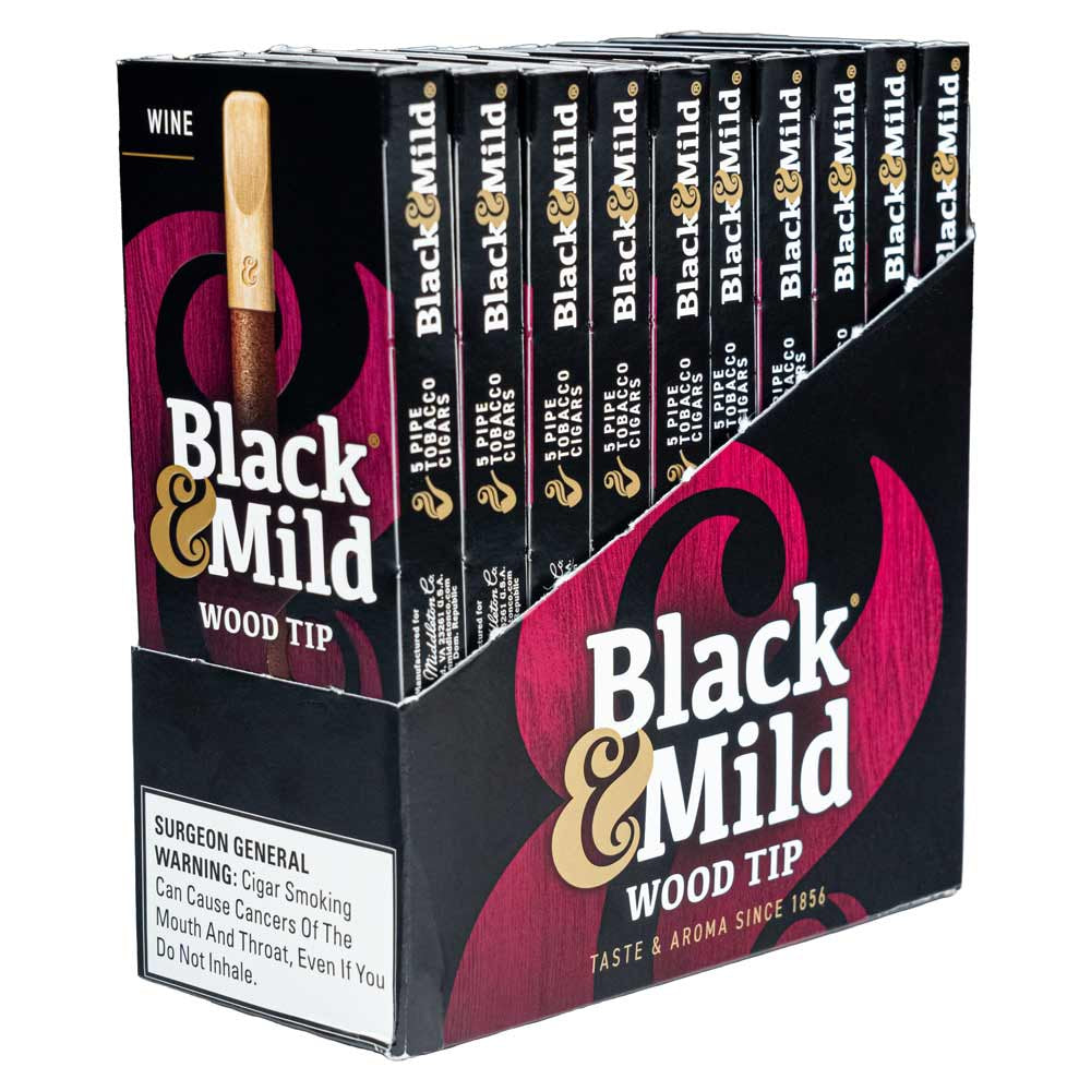 BLACK & MILD WINE WOODTIP 5PK