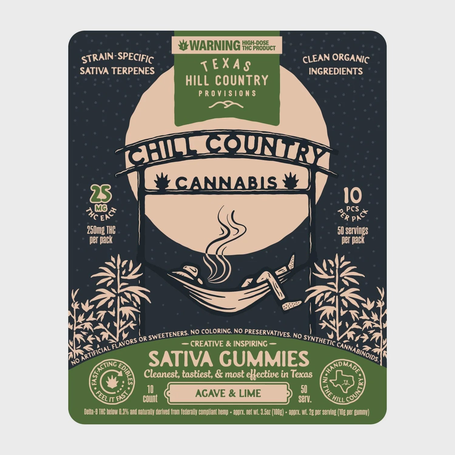 CHILL COUNTRY 25MG GUMMIES 10CT  ACAVE AND LIME