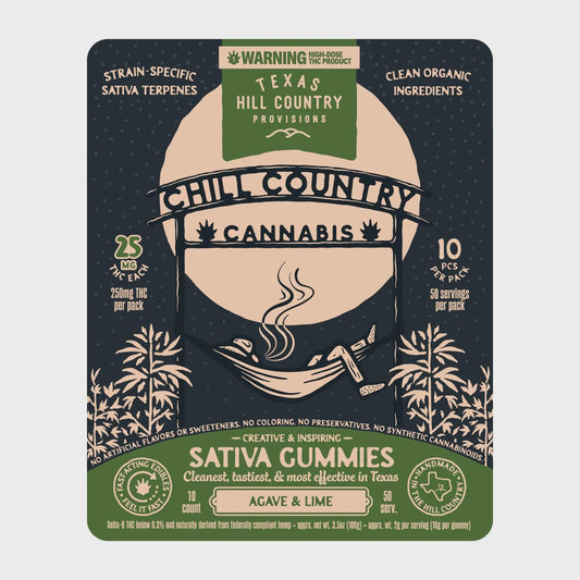 CHILL COUNTRY 25MG GUMMIES 10CT  ACAVE AND LIME