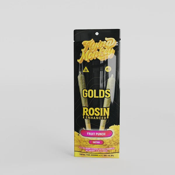 FLYING MONKEY GOLDS ROSIN PRE-ROLLS SATIVA FRUIT PUNCH