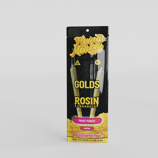 FLYING MONKEY GOLDS ROSIN PRE-ROLLS SATIVA FRUIT PUNCH