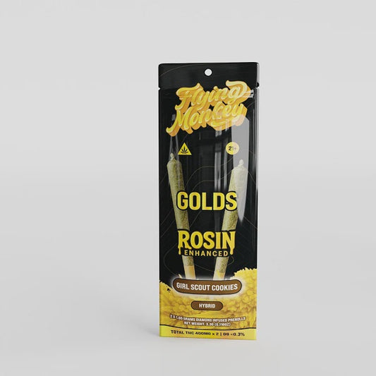 FLYING MONKEY GOLDS ROSIN PRE-ROLLS HYBRID GIRL SCOUT COOKIES