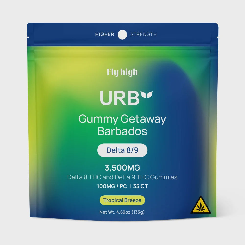 URB GUMMY GRATWAY BARBADOS 3500MG D8/9 100MG 35CT TROPICAL BREEZE