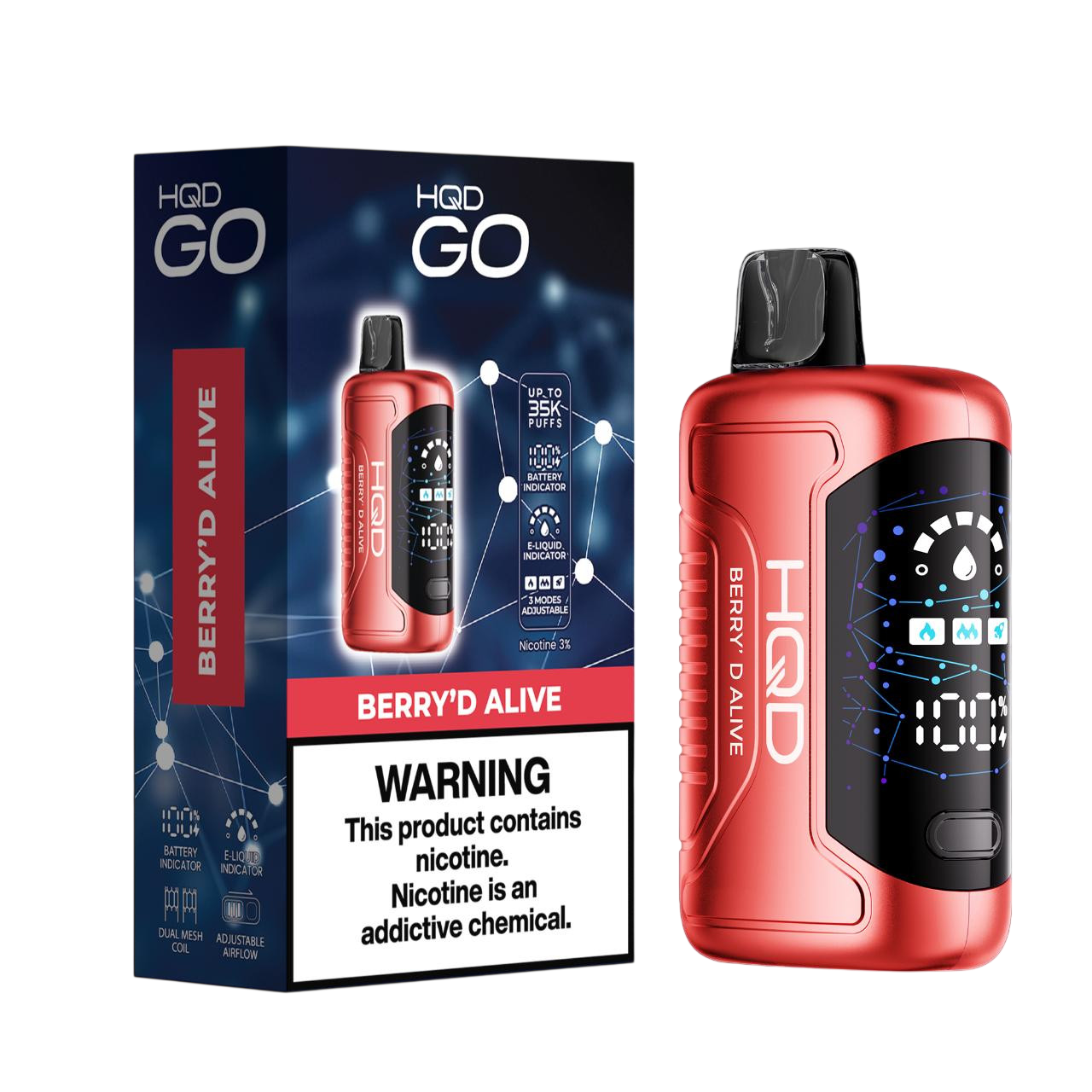 HQD GO 35K PUFFS BERRY'D ALIVE