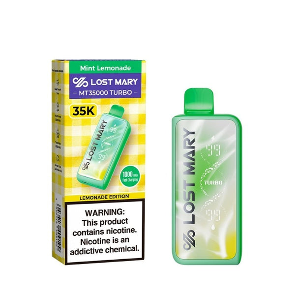 LOST MARY MT35000 DISPOSABLE VAPE 5 COUNT | MINT LEMONADE EDITION