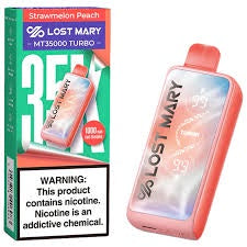LOST MARY MT35000 DISPOSABLE VAPE 5 COUNT | STRAWMELON PEACH
