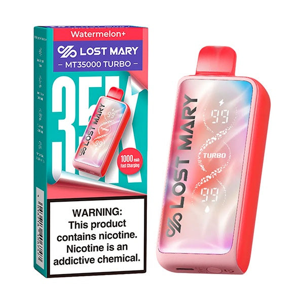 LOST MARY MT35000 DISPOSABLE VAPE 5 COUNT | WATERMELON+