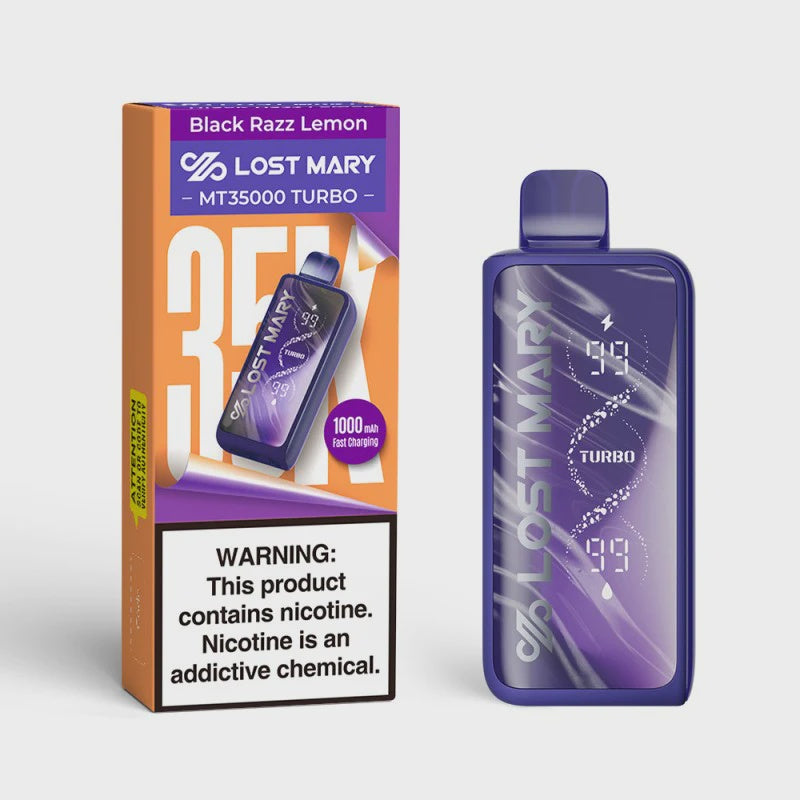 LOST MARY MT35000 DISPOSABLE VAPE 5 COUNT | BLACK RAZZ LEMON