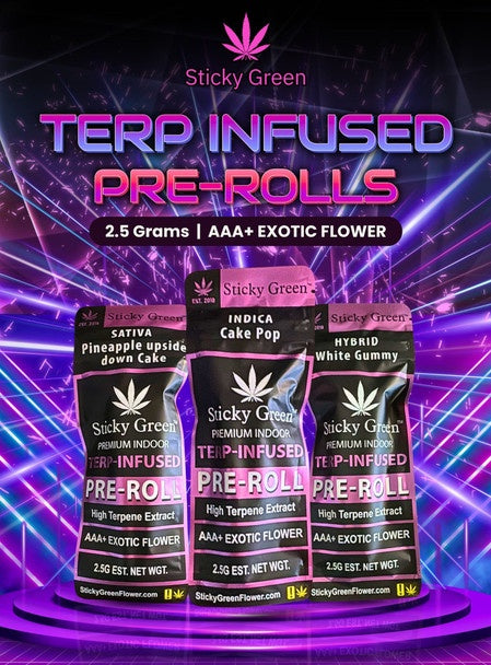 STICKY GREEN TERP INFUSED PRE ROLL