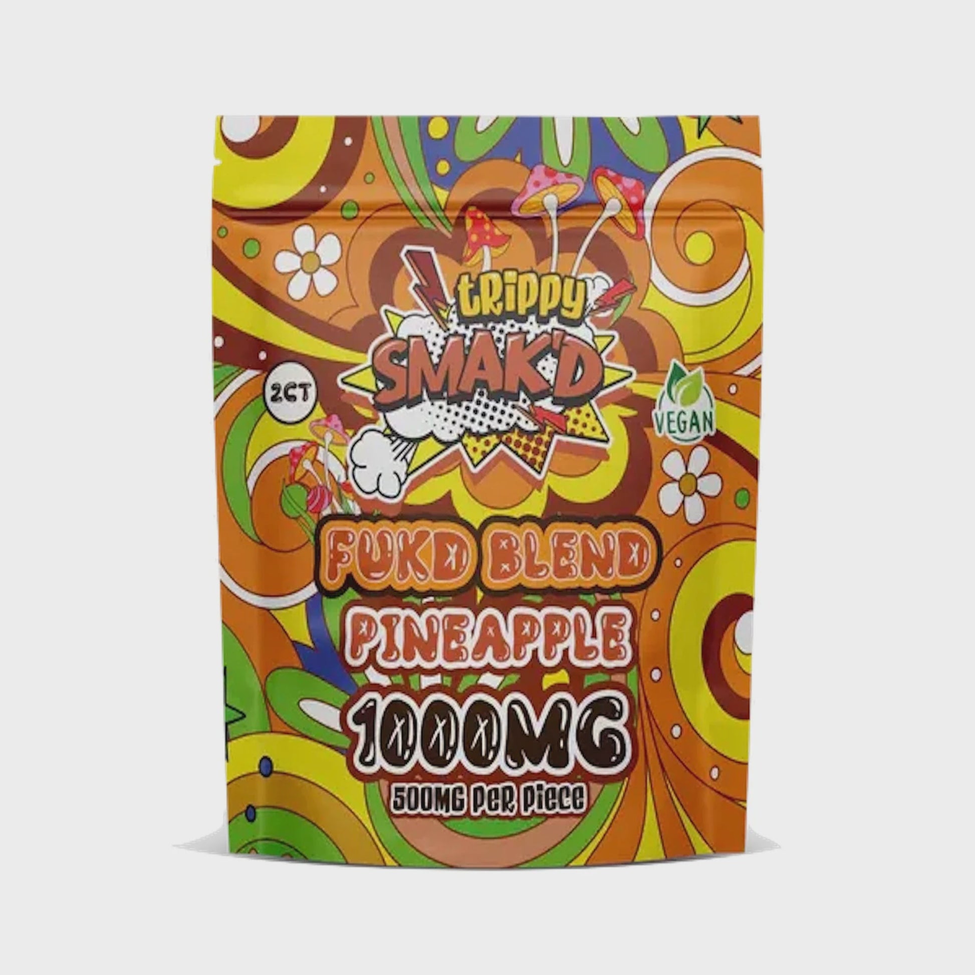 SMAK'D TRIPPY 1000MG FUKD BLEND 2PK - 30CT PINEAPPLE