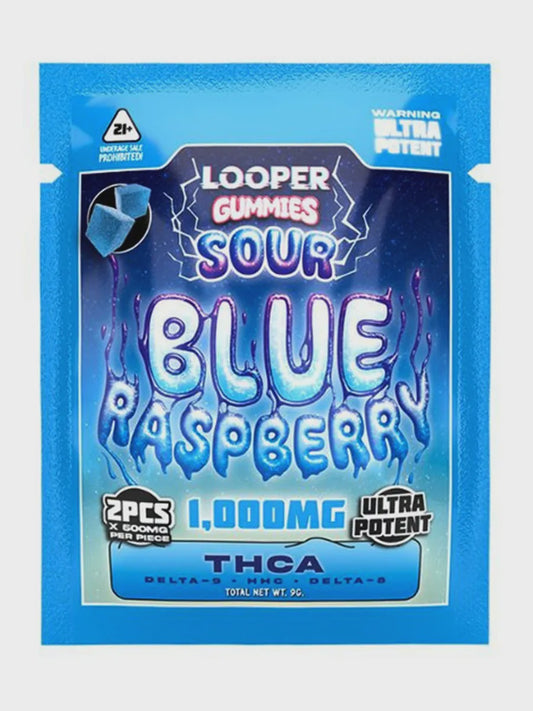 LOOPER GUMMIES  SOUR BLUE RASPBERRY 2PC