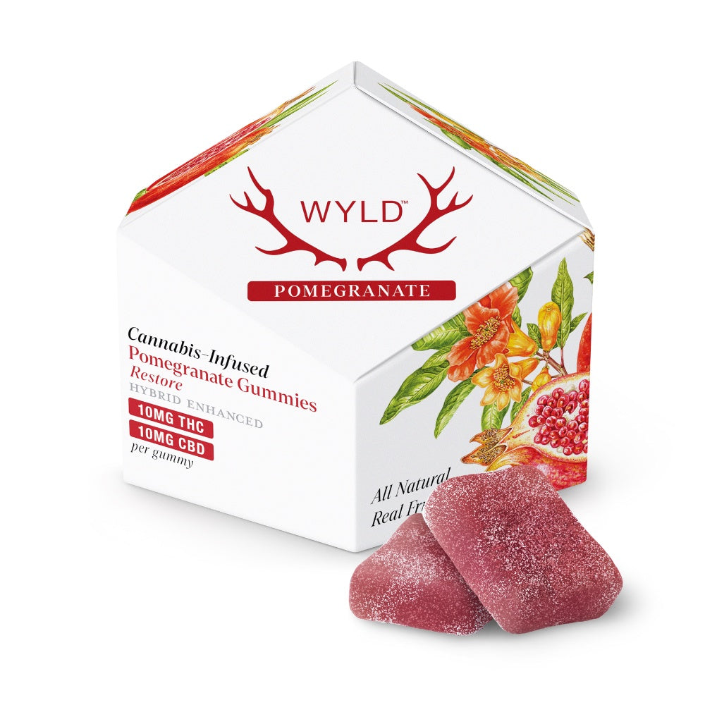 WYLD HEMP POMEGRANER 10MG CBD 10MG THC