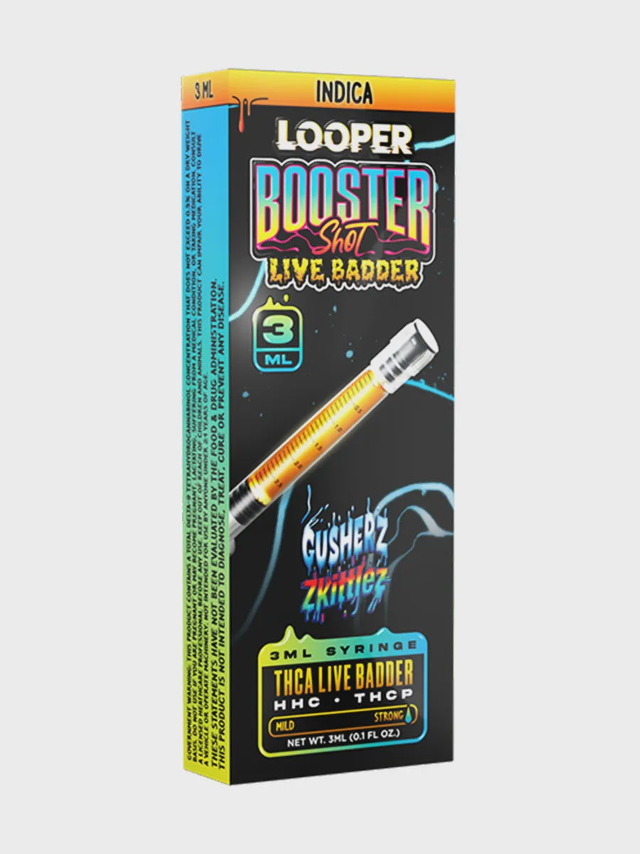 LOOPER BOOSTER SHOT LIVE BADDER, 3ML - GUSHERZ ZKITTLEZ - INDICA