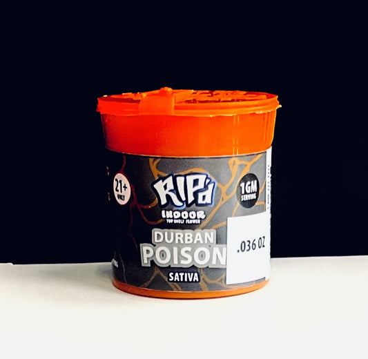 RIPD INDOOR TOP SHELF FLOWER 1G/20CT | DURBAN RIPD INDOOR TOP SHELF FLOWER 1G/20CT | DURBAN POISON (S)