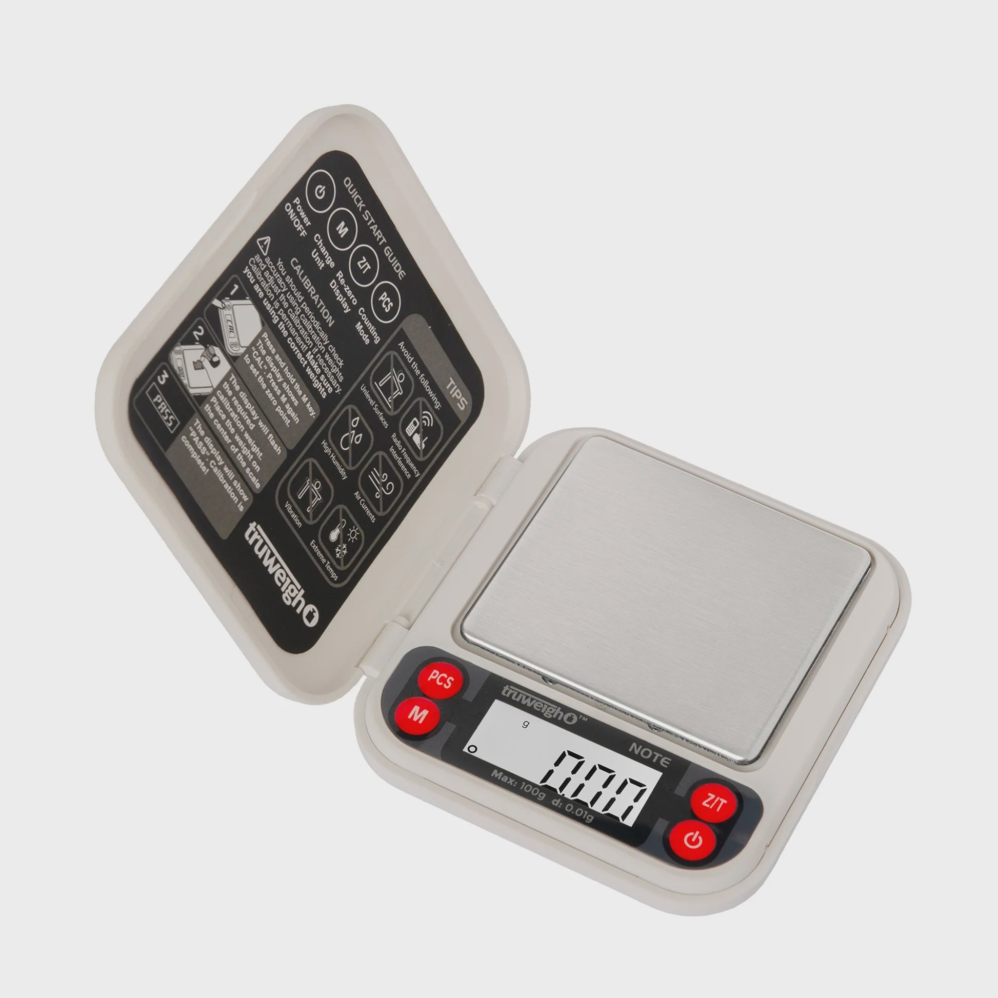 TRUWEIGH NOTE MINI SCALE 100gX0.01g WHITE