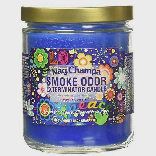 SMOKE ODOR CANDLE 13oz NAG CHAMPA