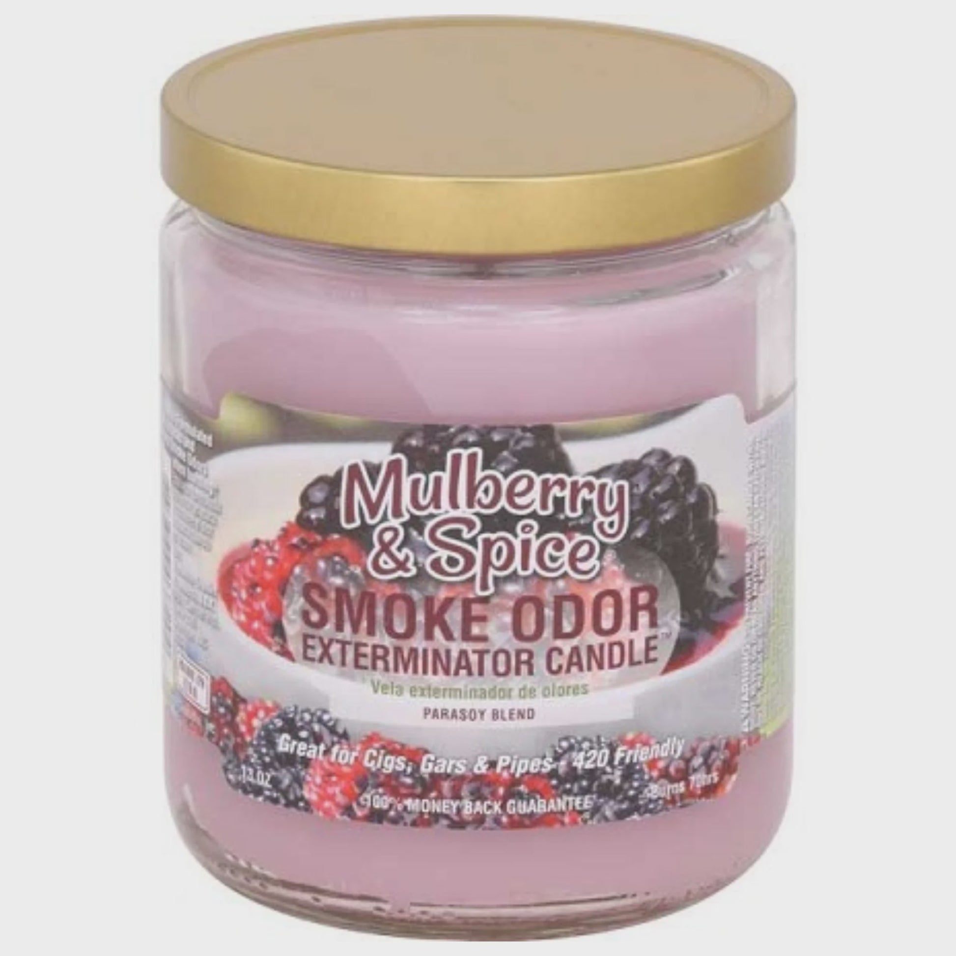 SMOKE ODOR CANDLE 13oz MULBERRY & SPICE
