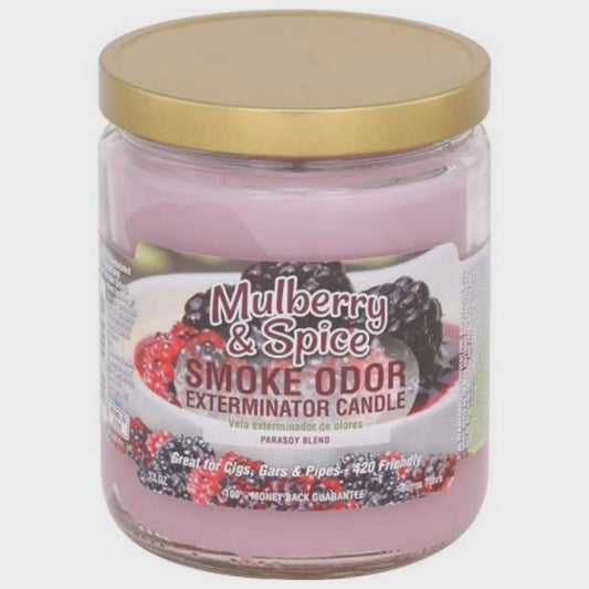 SMOKE ODOR CANDLE 13oz MULBERRY & SPICE