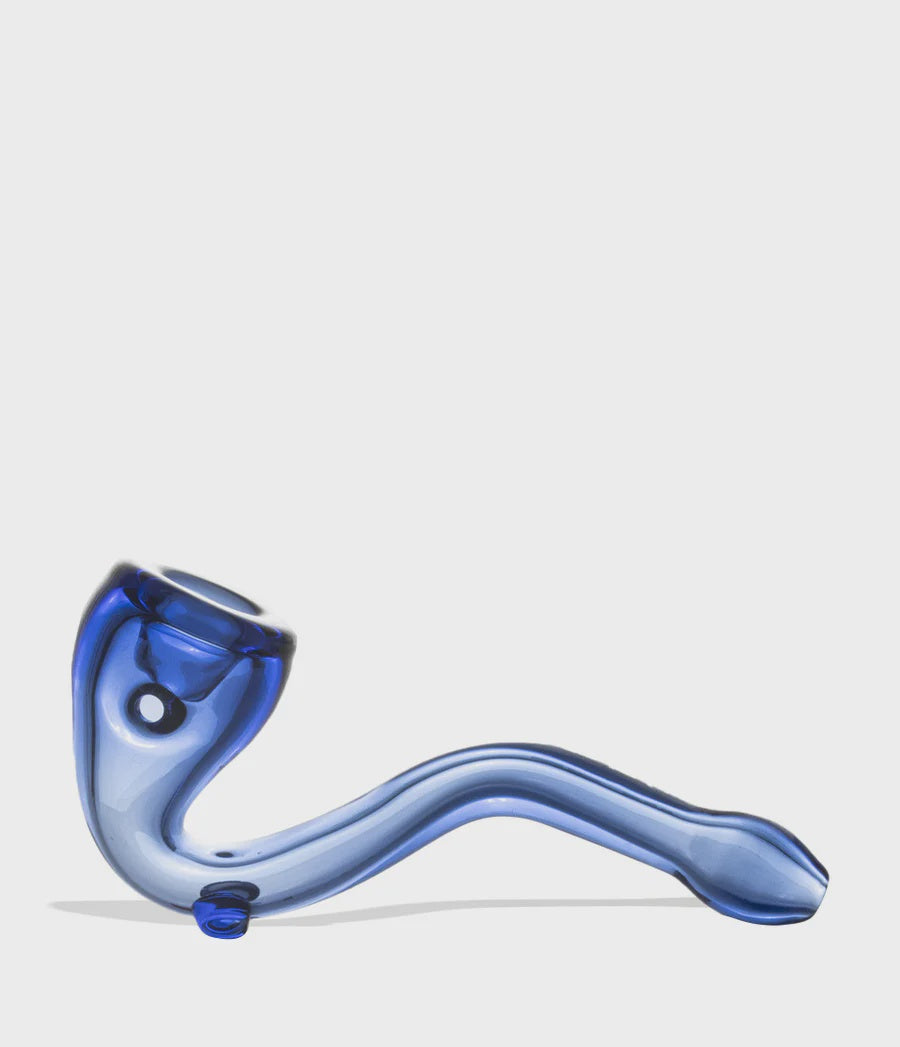 WULF CURV 5" GLASS HANDPIPE BLUE.