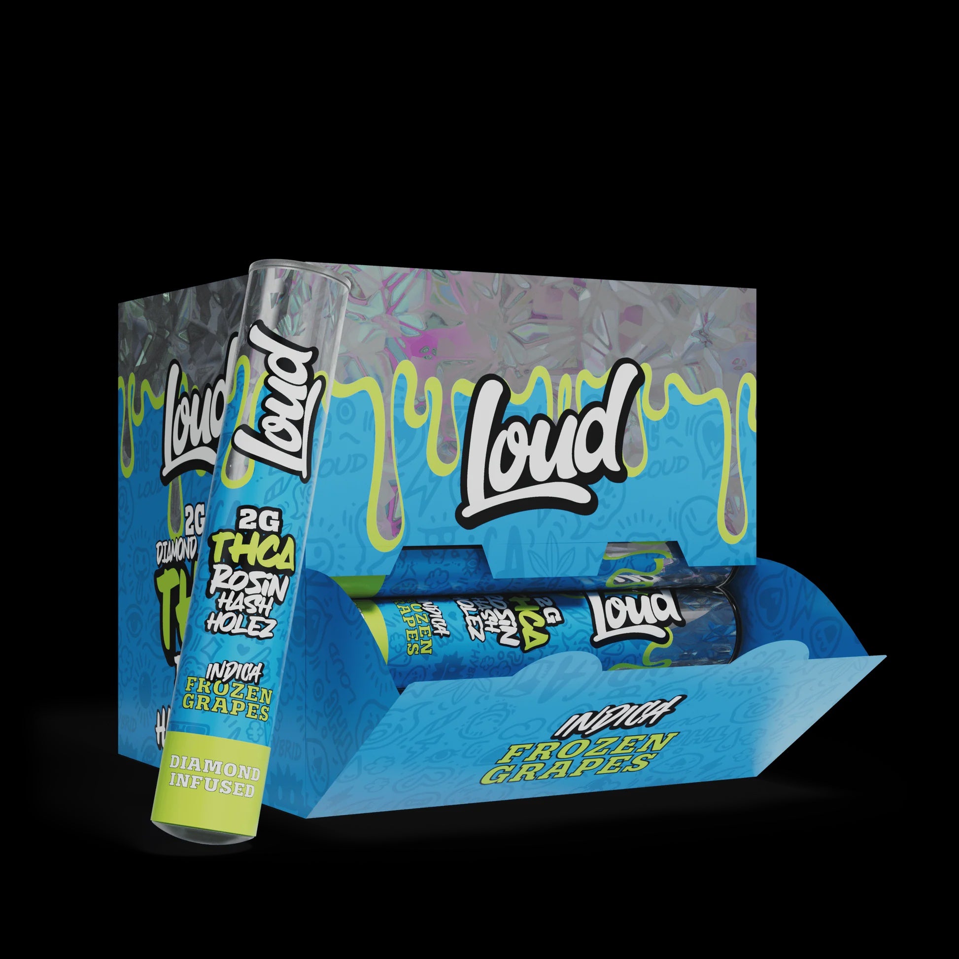Loud Rosin hash holes 2G 20ct - FROZEN GRAPES INDICA