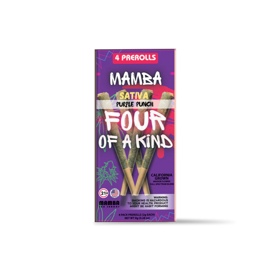 MAMBA FOUR OF A KIND 2G PREROLLS 4PK - PURPLE PUNCH SATIVA