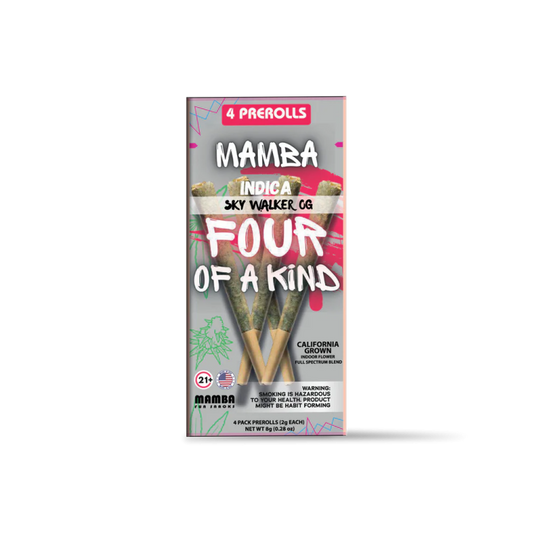 MAMBA FOUR OF A KIND 2G PREROLLS 4PK 10CT SKY WALKER OG - INDICA